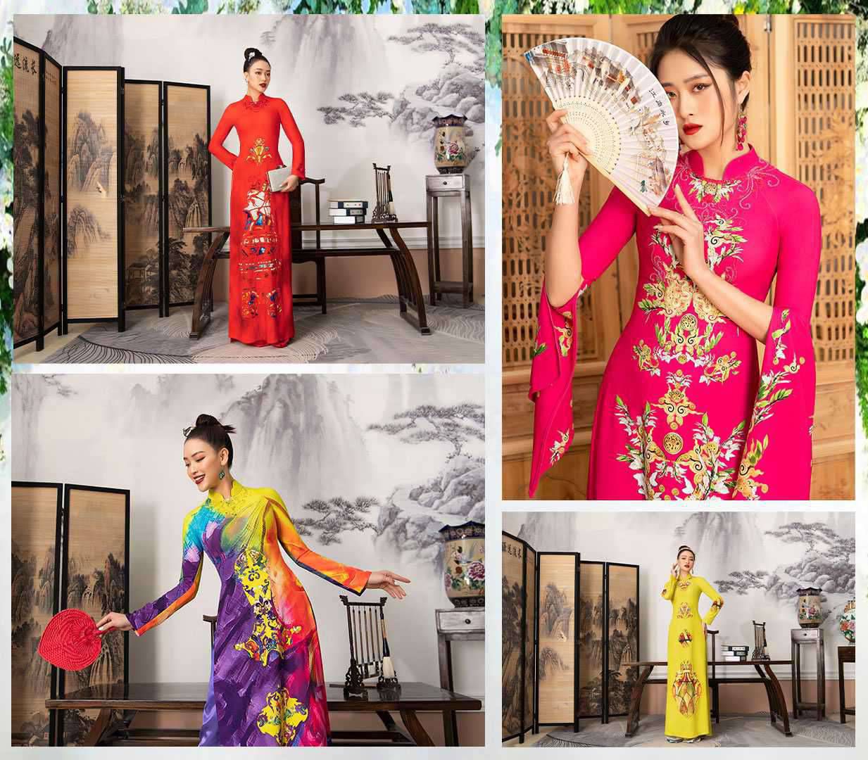 NHỮNG MẪU ÁO DÀI ĐẸP 2022 - HƯƠNG SẮC TỤ HỌP TRỜI XUÂN