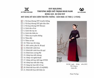 ÁO DÀI SONG HỶ SEN CHÌM ĐKB