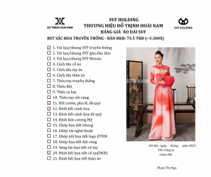 ÁO DÀI SẮC HOA ĐKB