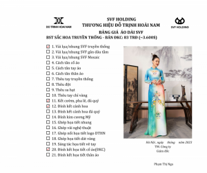 ÁO DÀI SẮC HOA ĐKC
