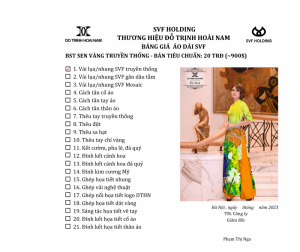 ÁO DÀI SEN VÀNG TRUYỀN THỐNG