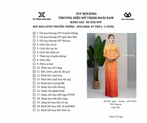 ÁO DÀI HOA CƯỚI ĐKB