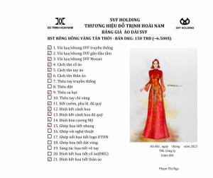 ÁO DÀI BÔNG HỒNG VÀNG DKG