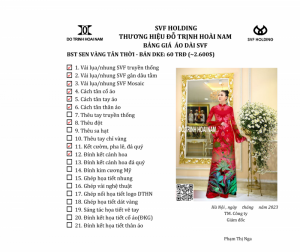 ÁO DÀI SEN VÀNG DKE