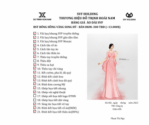 ÁO DÀI BÔNG HỒNG VÀNG ĐKM