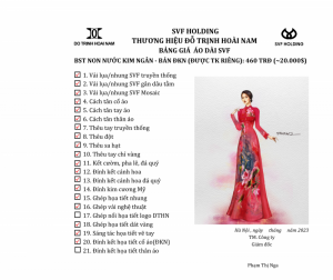 SVF NON NƯỚC KIM NGÂN - DKN (ĐƯỢC THIẾT KẾ RIÊNG)